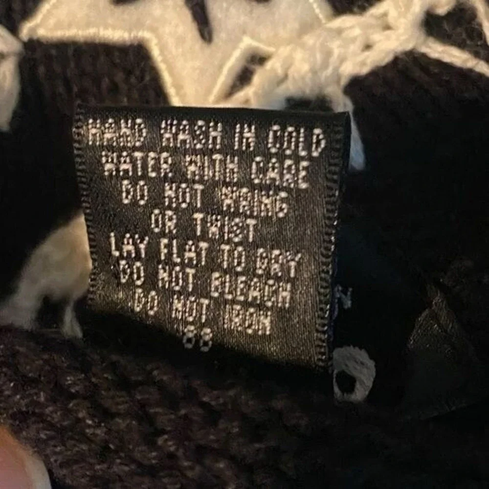 Vintage Women's Embroidered Cardigan Sweater XL Ski Snow Graphic Ramie Snow - Picture 8 of 9